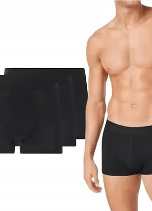 Мужские черные трусы боксеры livergy (3 шт), размер m, l, xl