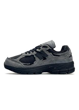 Мужские кроссовки new balance 2002r ml dark grey black