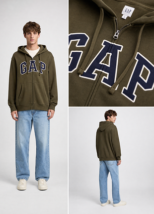 Gap adult relaxed logo zip hoodie / gap чоловіче зіп-худі оригінал  m, l, xl