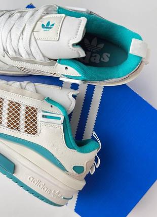 Adidas forum mod low white turquoise