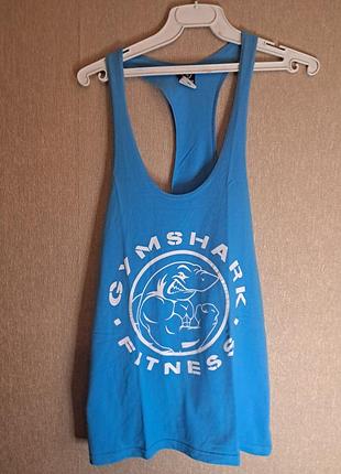 Блакитна спортивна майка gymshark legacy stringer