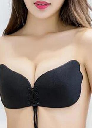 Бабочка 🦋 флай бра/fly bra, бюстгальтер самоклеющийся (на клея/липучках), лиф клеящийся/липкий силиконовый невидимый, бесшовный бюст-шина с пуш-ап