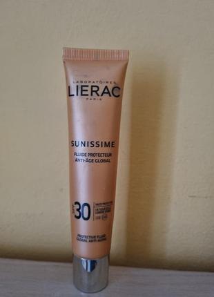 Сонцезахисний антивіковий флюїд lierac sunissime fluide protecteur anti-âge globalspf 30