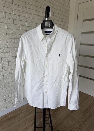 Сорочка біла polo ralph lauren slim fit оригінал