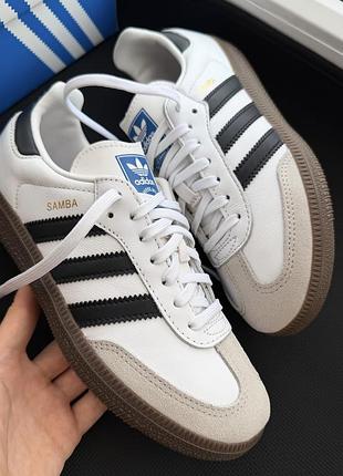 Брендовые кожаные кроссовки adidas samba (оригинал)