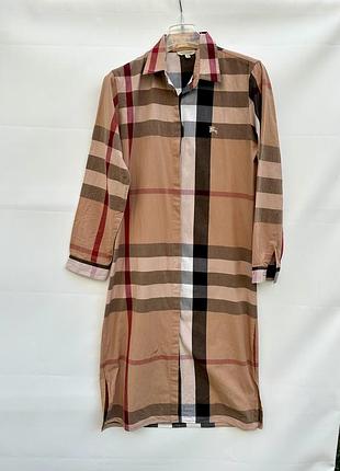 Сукня-сорочка міді в  клітинку burberry
