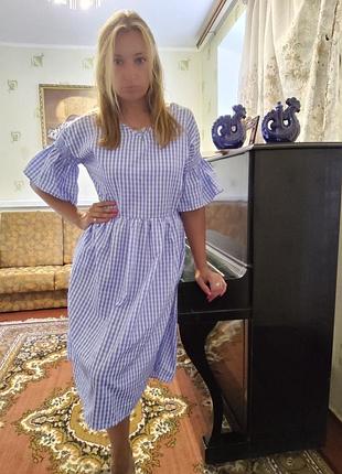 Летнее платье в клфточку