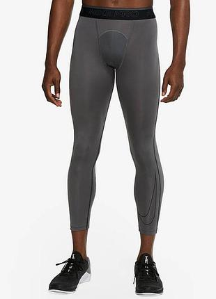 Тайтсы мужские nike pro men's dri fit 3/4 tights (dd1919-068)