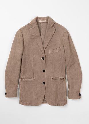 De murais herringbone pattern cotton blazer jacket  [bwh012862]