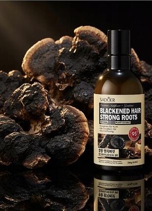 Шампунь для чорного волосся sadoer polygonum multiflorum ganoderma black hair and strong root shampoo, 250 г