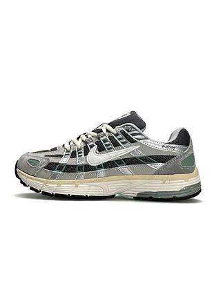 Кроссовки женские nike p-6000 w grey black green