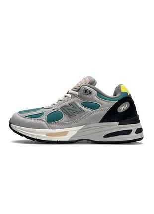 😍 женские кроссовки new balance 991 grey turquoise