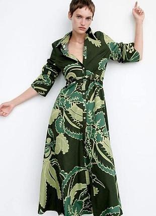 Сукня з натуральної тканини zara