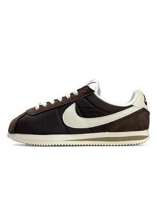 Кросівки жіночі nike cortez w brown white