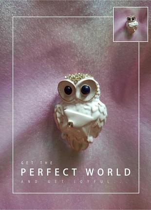 Гарна брошка сова 🦉з листом щастя,совенятко , пташка,птах ,емаль ( красивая брошь сова с письмом счастья,совенок ,птичка,птица ,эмаль )
