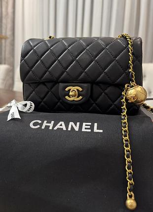 Сумка чорна в стилі chanel 20 см