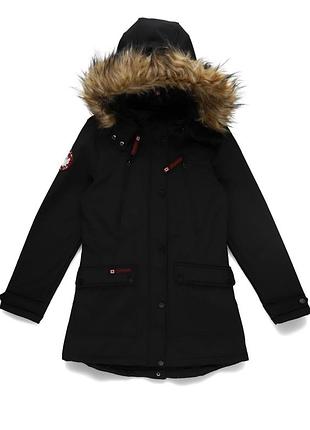 Куртка жіноча демісезонна  canada weather gear з капюшоном   чорна xs,s оригінал