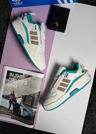 Adidas forum mod low white turquoise
