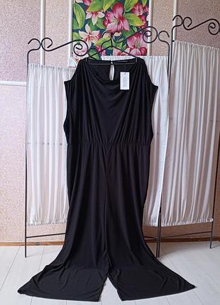 Красивий якісний чорний комбінезон палаццо великий розмір limited collection.