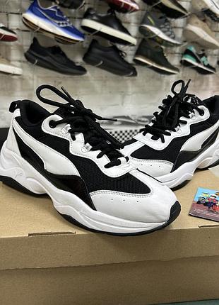 Жіночі кросівки puma cilia patent sl натуральна шкіра оригінал спортивні повсякденні чорно-білі легкі мʼякі осінні бу 39-40 р якісні трендові