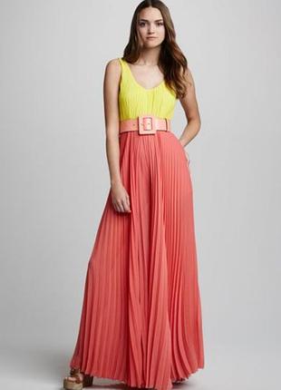 Яскраве шовкове максі-ксі плісе alice + olivia leila, оригінал