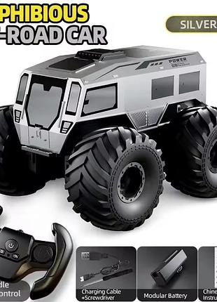 Машинка на пульті управління jjrc sherp q210 всюдихід амфібія 4х4 сірий
