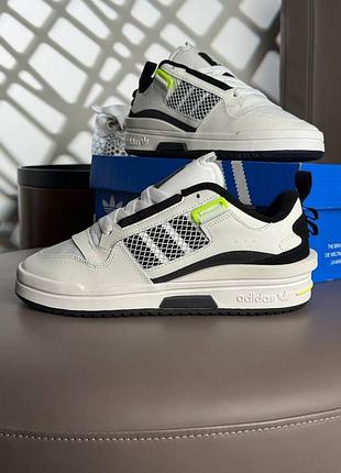 Adidas forum mod low white black lime
