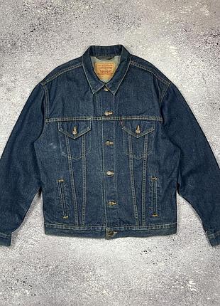 Винтажная джинсовая куртка levi's trucker jacket, xl (made in usa)