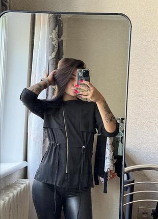 Чорна блуза на молнії river island