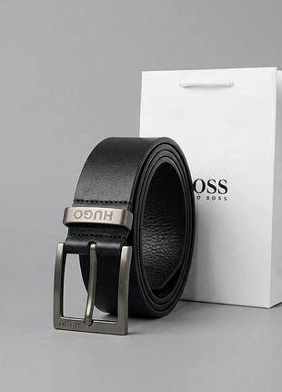 Чоловічий шкіряний ремінь із італійської шкіри h.boss (205)