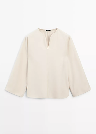 Топ блуза с длинным рукавом massimo dutti новый