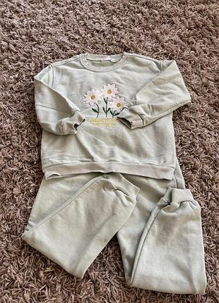 Костюм zara для дівчинки, з ромашками, розмір 122