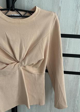 Кофта жіноча бежева повсякденна zara