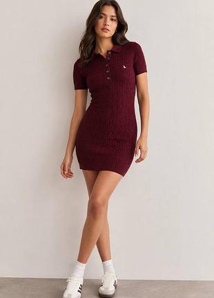 Жіноча трикотажна сукня jack wills moray polo cable knit, р. uk 12 / us 8