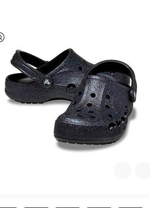 Сабо з блискучим напиленням baya glitter clog,колір black розмір м 5 w7 р 37-37,5 уст.23,5-24 см