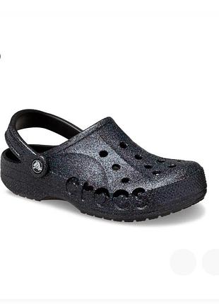 Сабо з блискучим напиленням baya glitter clog,колір black розмір м 5 w7 р 37-37,5 уст.23,5-24 см
