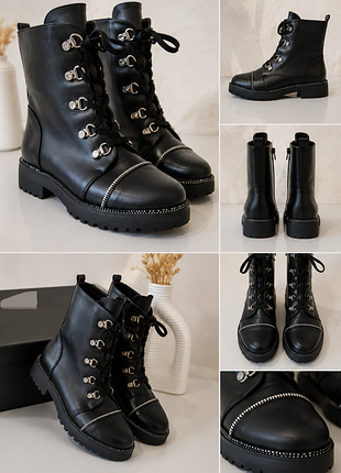 🖤 черные демисезонные ботинки