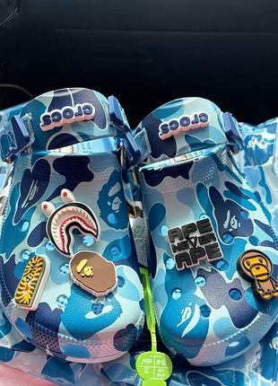 Тапки crocs x bape