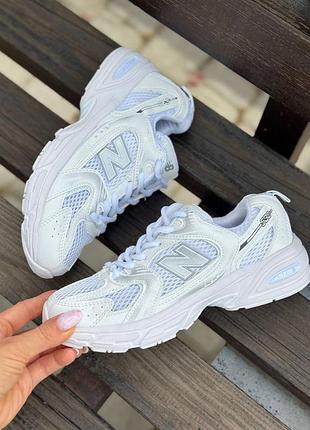 Женские кроссовки в стиле new balance 530 (экокожа / дышащая сетка)