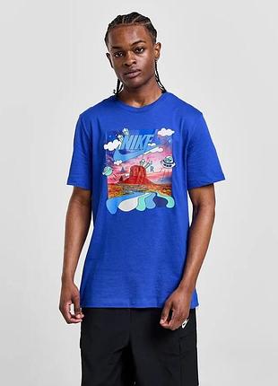 Чоловіча футболка nike air space t-shirt blue hj5468-480