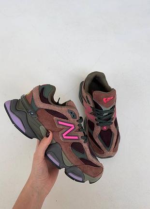 Кросівки жіночі new balance 9060 burgundy pink