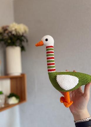 Мʼяка іграшка кольоровий гусак
