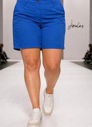 Жіночі бавовняні шорти joules сині plus size (xxl)