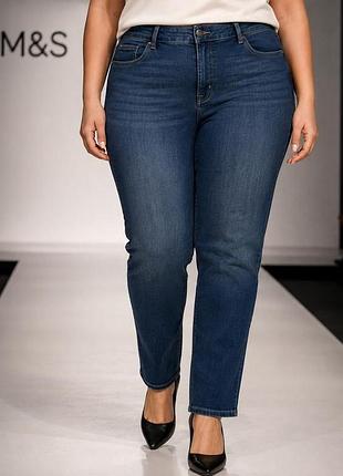 Жіночі джинси marks & spencer (m&s) сині (medium indigo) xxl бавовна