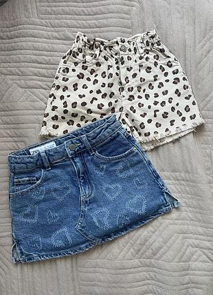 Джинсова спідниця шорти zara