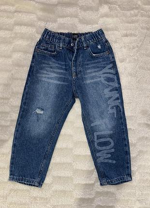 Джинси дитячі, для хлопчика, gap denim, синій уолір, розмір дитині 4-5 років, котон.
