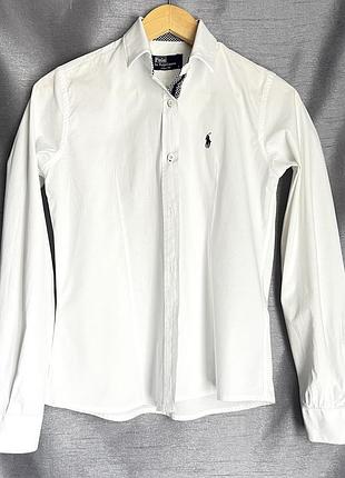 Біла приталена жіноча сорочка  polo ralph lauren