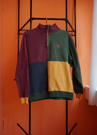 Trendsplant organic colorblock quarter-zip | elephant logo | portugal