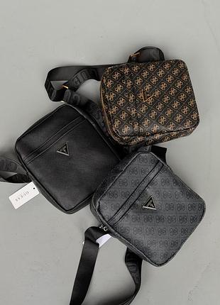Чоловіча сумка guess через плече lux 🔥