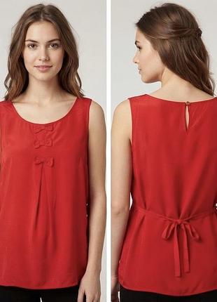 Ніжна натуральна легка червона майка блузка dorothy perkins s